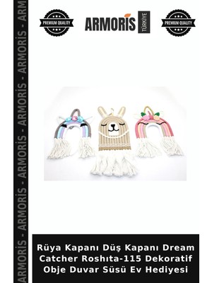 Armoris Rüya Kapanı Düş Kapanı Dream Catcher ROSHITA-115 Dekoratif Obje Duvar Süsü Ev Hediyesi