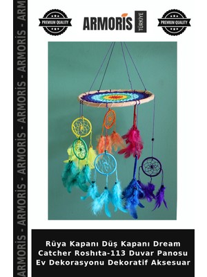 Armoris Rüya Kapanı Düş Kapanı Dream Catcher ROSHITA-113 Duvar Panosu Ev Dekorasyonu Dekoratif Aksesuar