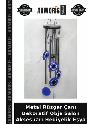 Armoris Metal Rüzgar Çanı Dekoratif Obje Salon Aksesuarı Hediyelik Eşya