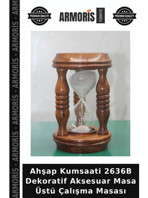 Armoris Ahşap Kumsaati 2636B Dekoratif Aksesuar Masa Üstü Çalışma Masası