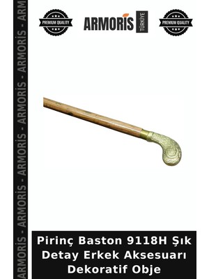 Armoris Pirinç Baston 9118H Şık Detay Erkek Aksesuarı Dekoratif Obje
