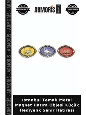 Armoris Istanbul Temalı Metal Magnet Hatıra Objesi Küçük Hediyelik Şehir Hatırası