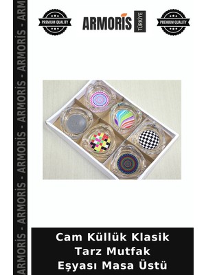 Armoris Cam Küllük Klasik Tarz Mutfak Eşyası Masa Üstü