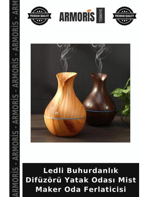 Armoris Ledli Buhurdanlık Difüzörü Yatak Odası Mist Maker Oda Ferlaticisi
