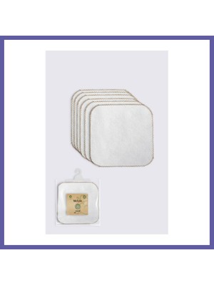 Nida Organik 28X28 6'lı Havlu Mendil 90105 Ekru · Renk: Ekru Nıda