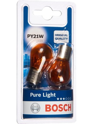 Özkaya Store Bosch PY21W (581) Pure Light Araba Ampulü - 12 V 21 W BAU15S - 2 Ampul