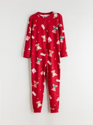 LC Waikiki Lcw Kids Kırmızı Yılbaşı Temalı Kız Çocuk Uyku Tulumu