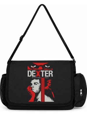 Sevbano Dexter Morgan Dizi Baskılı Okul, Spor, Ofis Çok Amaçlı Postacı Çantası
