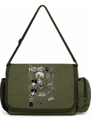 Sevbano The Neighbourhood Rock Metal Müzik Grubu Baskılı Okul, Spor, Ofis Çok Amaçlı Postacı Çantası