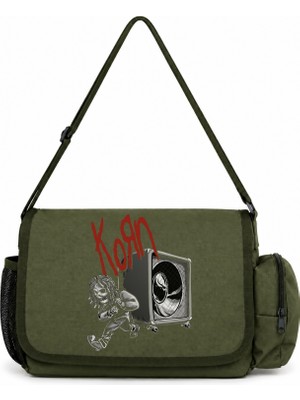Sevbano Korn Rock Metal Müzik Grubu Baskılı Okul, Spor, Ofis Çok Amaçlı Postacı Çantası