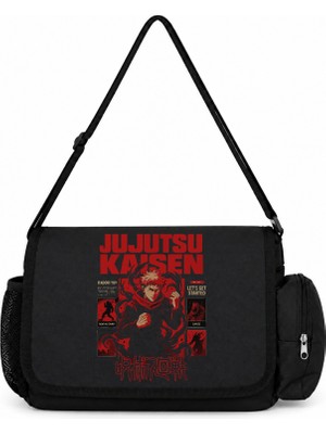 Sevbano Itadori Yuji Jujutsu Kaisen Anime Baskılı Okul, Spor, Ofis Çok Amaçlı Postacı Çantası