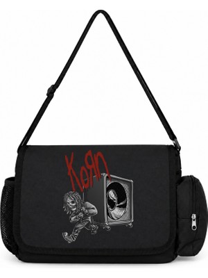 Sevbano Korn Rock Metal Müzik Grubu Baskılı Okul, Spor, Ofis Çok Amaçlı Postacı Çantası