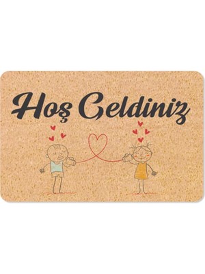 M&h QUALITY(299) Kopya - Hoş Geldiniz Yazılır Coco Görünümlü Dekoratif Dış Kapı Önü ve I