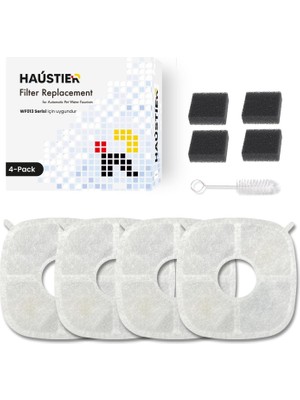 OEM Haustier WF013 Otomatik Seramik Kedi Su Sebili Için Filtre Seti (4 Adet)