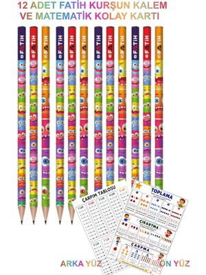 OEM Fatih Kurşun Kalem, 12'li Paket (Emoji)