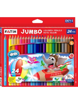 OEM Fatih FA33350KB24RTB Tam Boy Jumbo Renkli Kuru Boya, 24 Renk