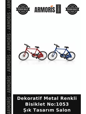 Armoris Dekoratif Metal Renkli Bisiklet NO:1053 Şık Tasarım Salon