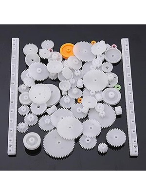 Üstüner Robotistan 75 Parça Plastik Dişli Çark Seti (Dc Motor - Dıy - Hobi Seti)