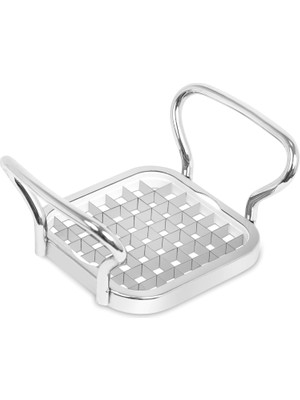 Özkaya Store Orret Home 304 Paslanmaz Çelik Patates ve Soğan Doğrayıcı – 10X10 cm Küp Kesim Sebze Doğrayıcı, Metal Tutma Saplı Dayanıklı Mutfak Doğrama Aparatı