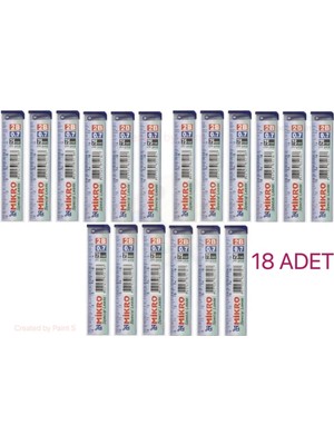 OEM Mikro Kalem Ucu 0.7 Mm, 2b Dereceli, Cetvelli, 18'li Paket
