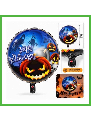Bezos Balkabağı Desenli Folyo Balon 18 Inç – 45 cm Arz