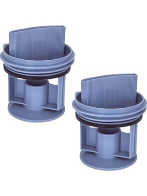 Özkaya Store Bosch WGA142X0TR, WAT20480TR, WAW2856XTR, Profilo CMG120DTR ile Uyumlu Çamaşır Makinesi Pompa Filtre Kapağı 2'li - 00647920