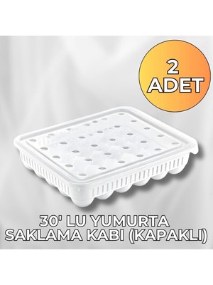 Odea 2 Adet Yumurta Saklama Kabı 30'lu, Steril Yumurtalık, Kapaklı Yumurta Organizeri