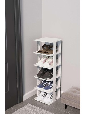 Odea Tidy 5 Katlı Ayakkabılık, Beyaz, Ayakkabı Organizer Mks-Tdy-5-Ayakkabı