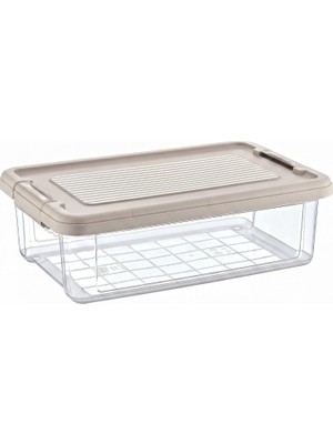 OEM Orret Home Kilitli Saklama Kabı Şeffaf Organizer Pp Plastik Gıda Saklama Kabı Kapaklı Buzdolabı Düzenleyici Istiflenebilir Çok Amaçlı Saklama Kutusu (6 Litre)