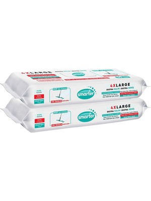 OEM Smarter 2 Adet Yer Temizlik Havlusu Bezi 4xl Mopa Uyumlu Yüzey Beyaz Sabun Kokulu Sirke ve Karbonat Katkılı 60 Yaprak