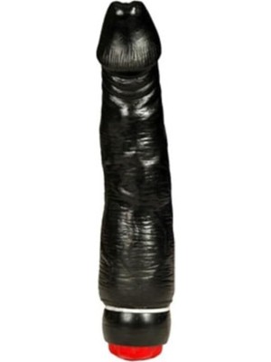 Özkaya Store Truvashop 19 cm Titreşimli Realistik Zenci Dildo Vibratör Siyah