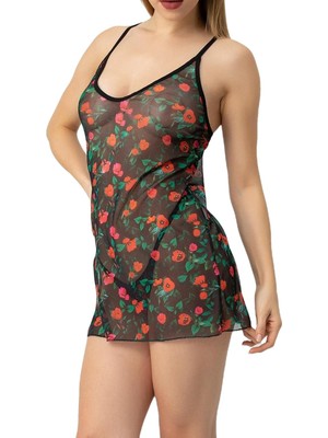 Özkaya Store Desenli Askılı GECELIK-255 Desenli S-M