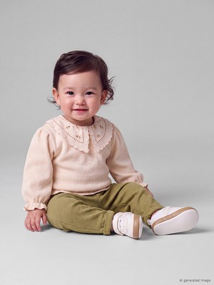 LC Waikiki Lcw Baby Bej Nakışlı Kız Bebek Takım