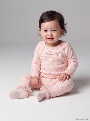 LC Waikiki Lcw Baby Pembe Çiçekli Kız Bebek Takım