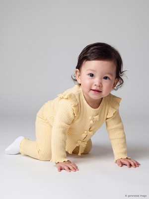 LC Waikiki Lcw Baby Turuncu Fiyonk Detaylı Kız Bebek Takım