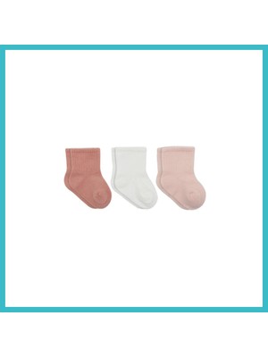 Defne Store Cherry Girl 3'lü Penye Soket Çorap 10138 Pudra · Beden: 0-3 Ay · Renk: Pudra Dfnbez