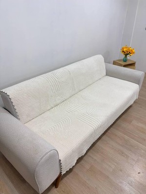 Welsoft Kaymaz Taban Süngerli Koltuk - Çekyat Örtüsü 170X210 Krem 170 x 210