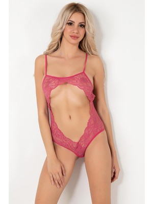 Üstüner Miorre Rose Dark Dekolteli Dantel Babydoll-32