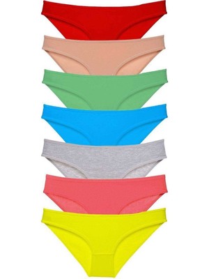 Northcity 7 Adet Süper Eko Set Likralı Kadın Slip Külot Çok Renkli