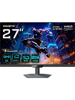 Tr M27Q2 Qd 27 Qhd Ss IPS Gaming Monitör, 200Hz (Oc 210Hz) 1ms Gtg, 99% Dcı-P3, Displayhdr 400, USB