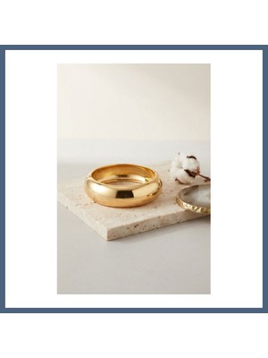 Bezos Gold Renk Pirinç Vintage Kalın Kelepçe Bilezik BZS10