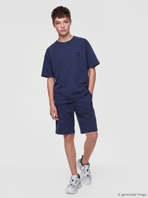 LC Waikiki Lcw Kids Lacivert Erkek Çocuk Baskılı Şort