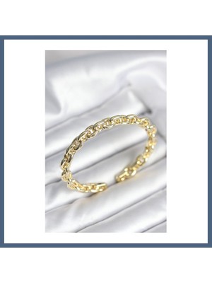 Bezos Zincir Model Gold Renk Pirinç Kadın Bileklik BZS10