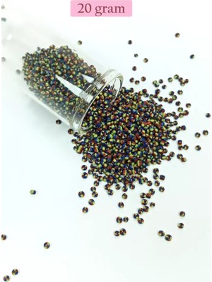 Royaleks Group Dökme Cam Kum Boncuk (11/0) 2 mm - 20 Gram -  Üç Renkli - BNC032