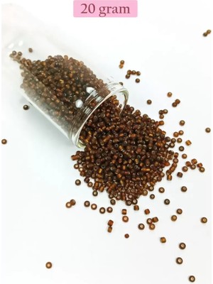 Royaleks Group Dökme Cam Kum Boncuk (11/0) 2 mm - 20 Gram -  Çok Koyu Turuncu - BNC029