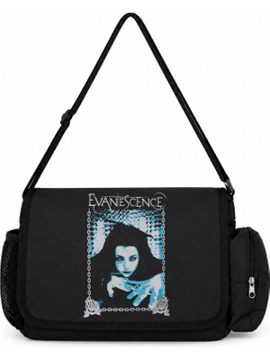 Sevbano Evanescence Rock Metal Müzik Grubu Baskılı Okul, Spor, Ofis Çok Amaçlı Postacı Çantası