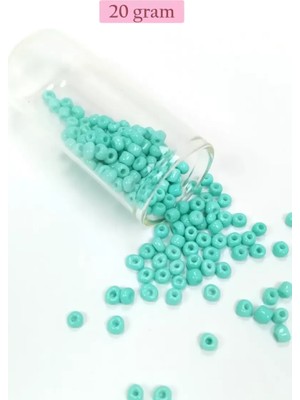 Royaleks Group Dökme Cam Kum Boncuk Büyük Boy (6/0) 4 mm - 20 Gram - Açık Yeşil - BNC088