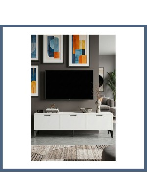 Bezos Royal Tv Sehpası Suntalam Beyaz 160X35 BZS10