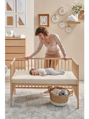 Yataş Mini Cottonia Doğal Içerikli Yıkanabilir Kılıflı Bebek Yatağı 70 x 130 cm
