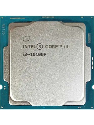 Intel I3-10100F 4 Core, 3.60GHZ, 6mb, 65W,  LGA1200,10.NESIL, Tray, (Dahili Grafik Yok, Fan Yok)